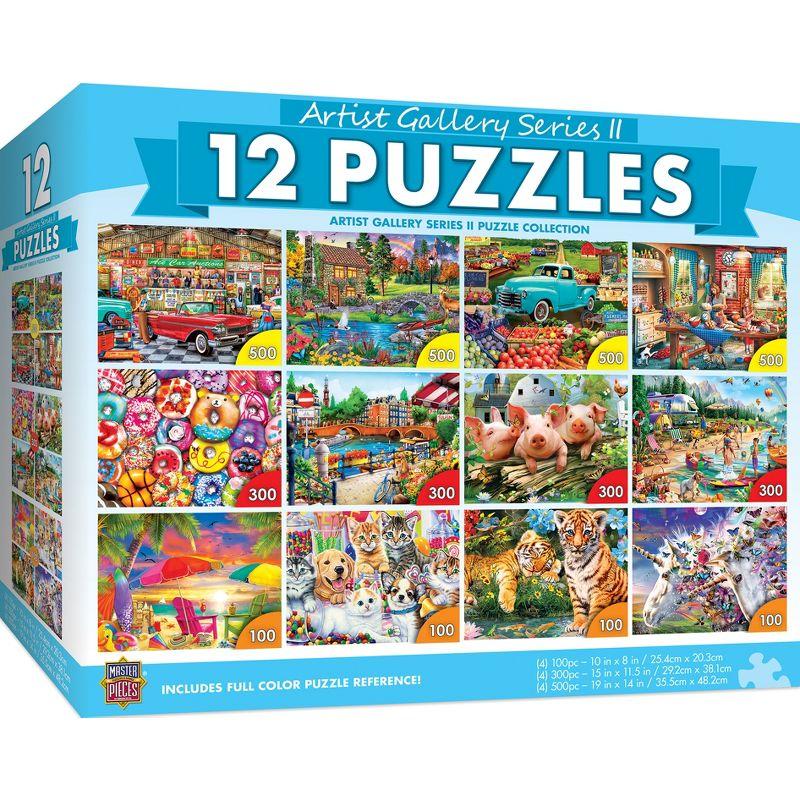 Artist Gallery II 12-Pack Panoramic Jigsaw Puzzle Bundle