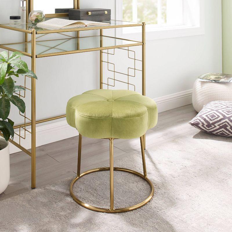 Ciara Flower Cushioned Vanity Stool