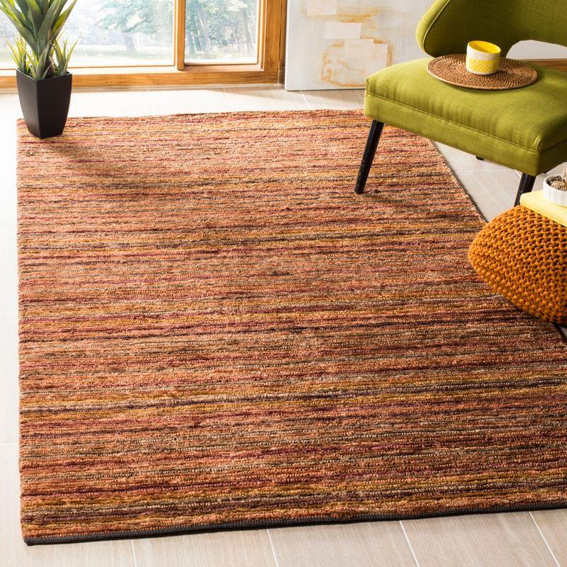 Hand-Knotted Red Wool Rectangular Area Rug