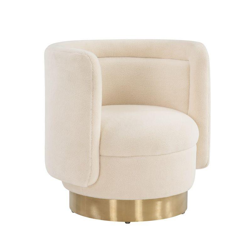 Everly Quinn Tews 29.7" Wide Polyester Swivel Barrel Chair | Wayfair