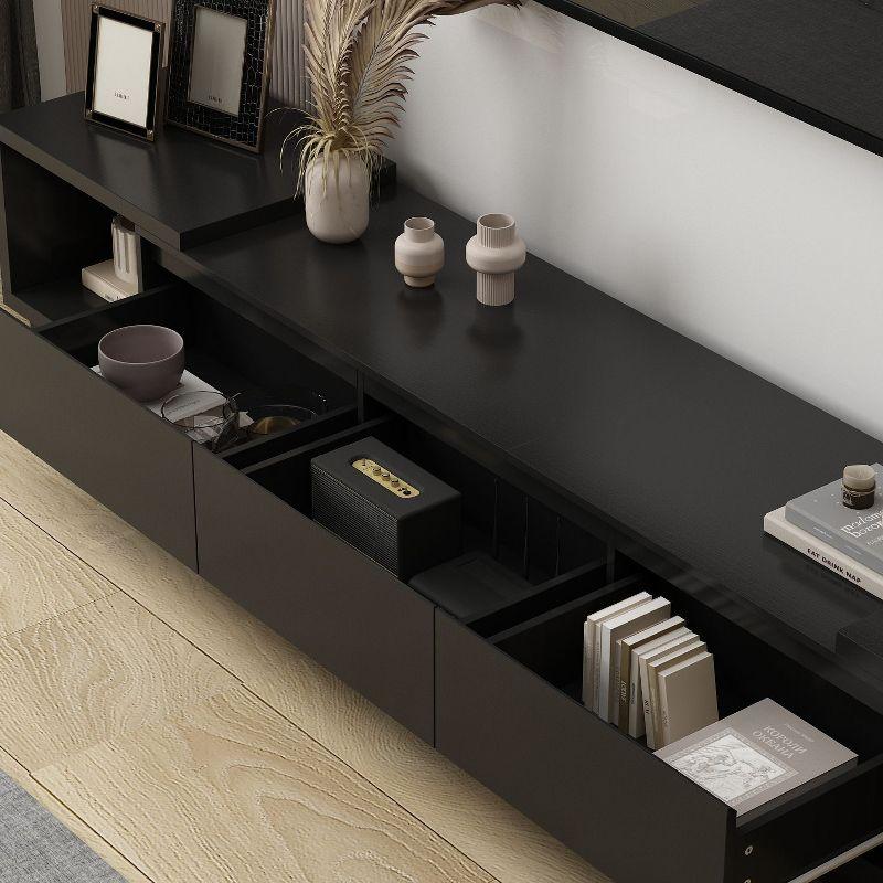 Famapy Extendable TV Console Table Modern TV Cabinet with Drawers