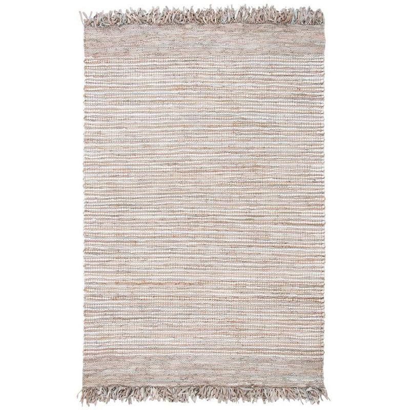 Vintage Leather VTL373 Hand Woven Indoor Area Rug - Beige/Multi - 5'x8' - Safavieh.