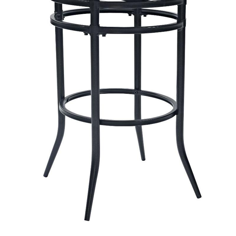 Rachel Swivel Barstool Black with Cushion - Crosley