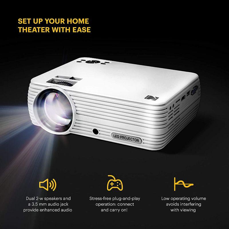 Kodak FLIK X4 Indoor & Outdoor Small Portable Projector with Tripod