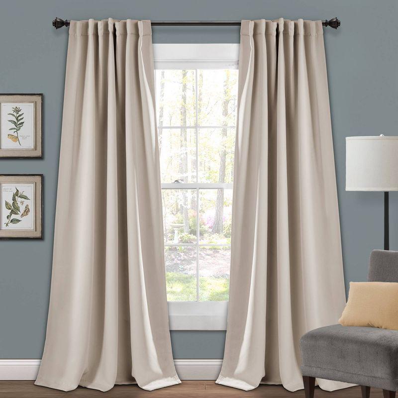 Lush Decor Insulated Back Tab Blackout Polyester Blackout Curtain Pair