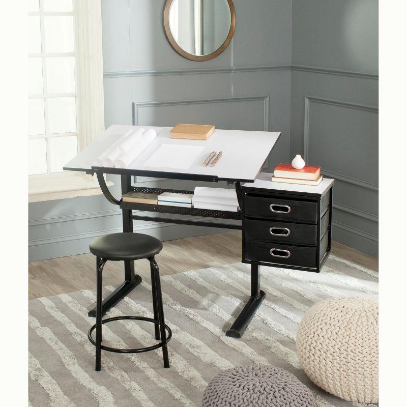 Inbox Zero Miceal Metal Base Drafting Table