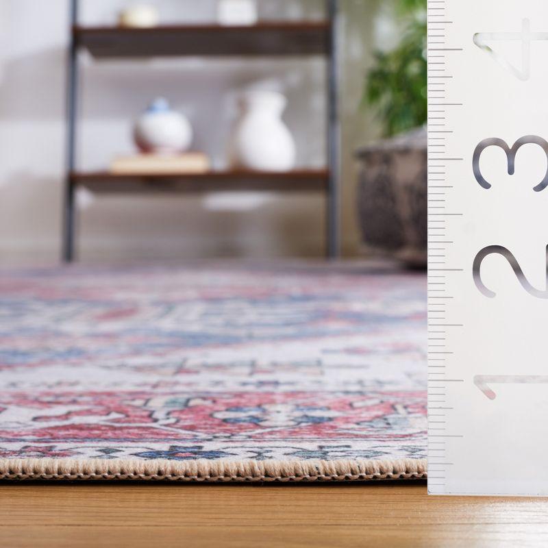 Tucson Vintage Persian TSN102 Power Loomed Machine Washable Skid-Resistant Indoor Area Rug - Navy/Red - 8'x10' - Safavieh