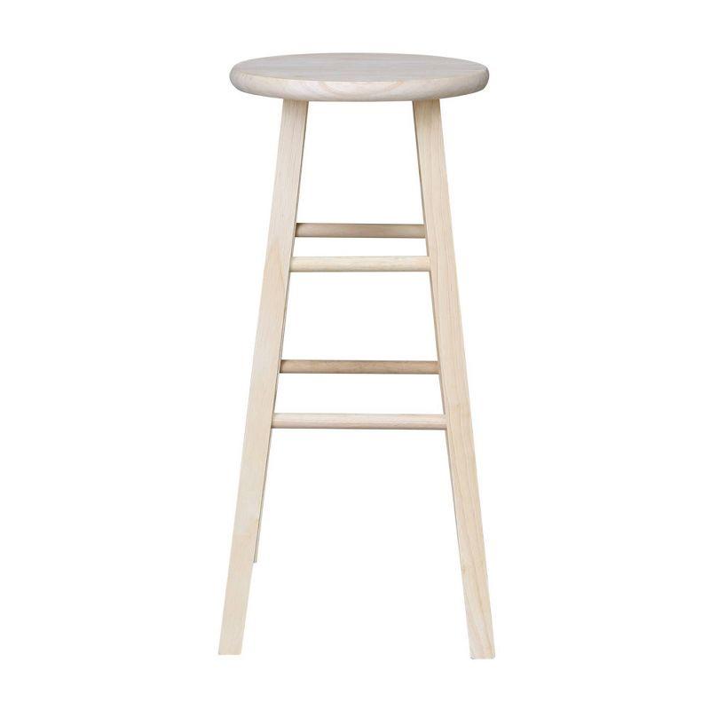 Round Top Barstool Unfinished - International Concepts