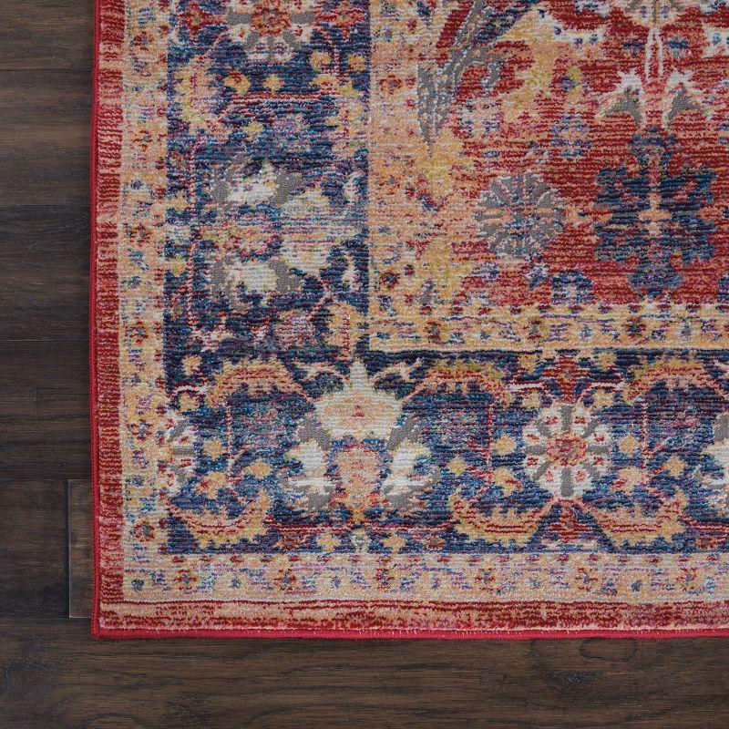 Global Vintage GLB02 Red Area Rug Persian Vintage Floral By Nourison