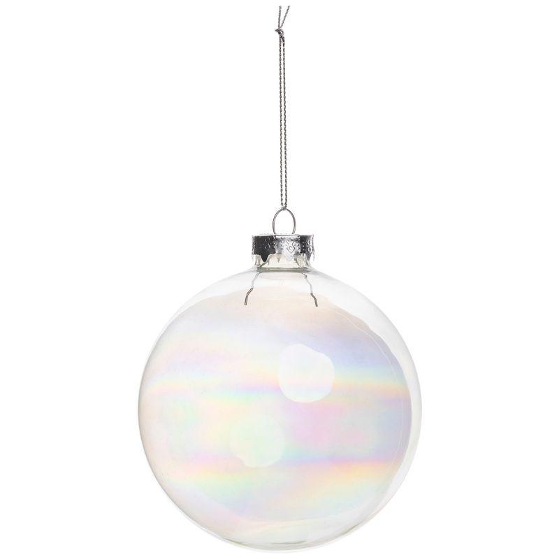 2-Finish Glass Christmas Ball Ornament (Set of 4)