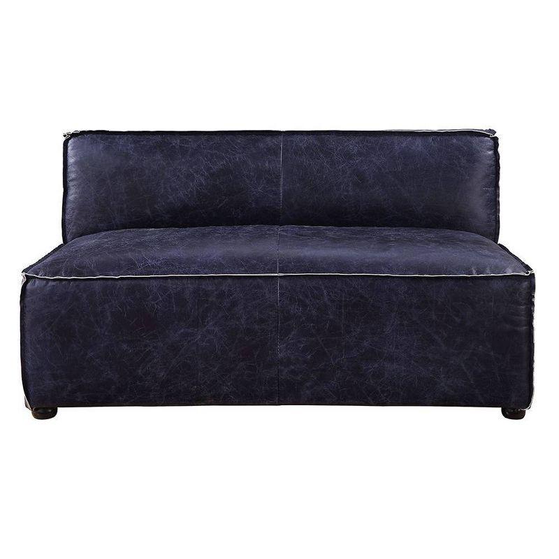 52" Birdie Sofa with Top Grain Leather Vintage Blue - Acme Furniture