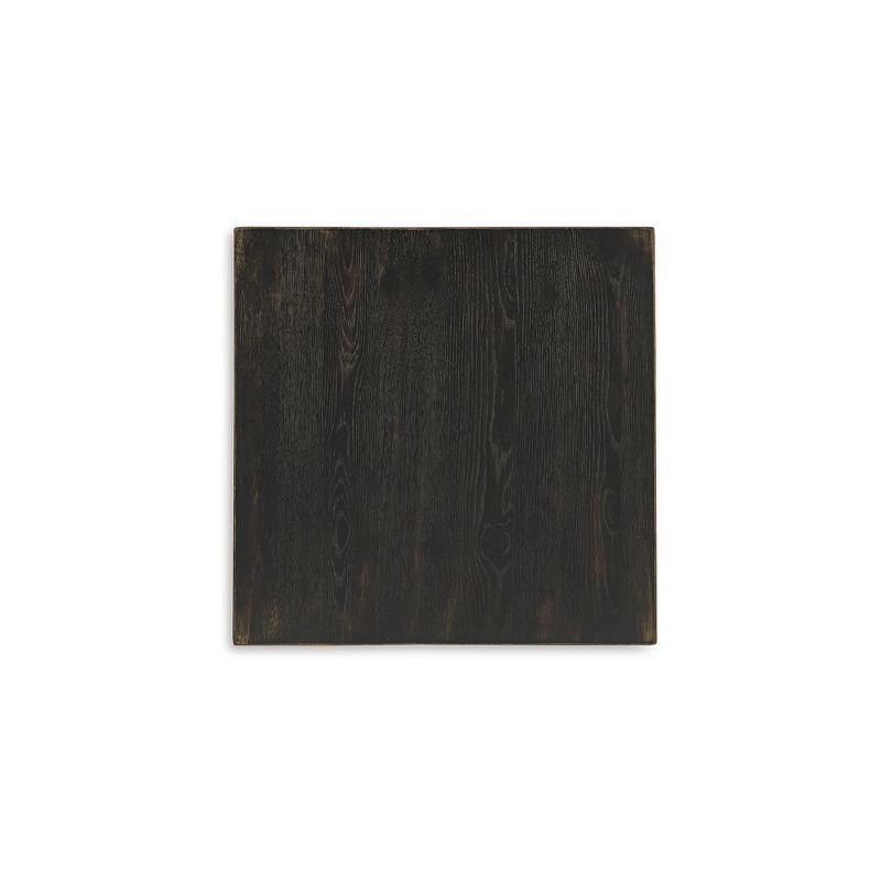 Black Square Contemporary Wood End Table