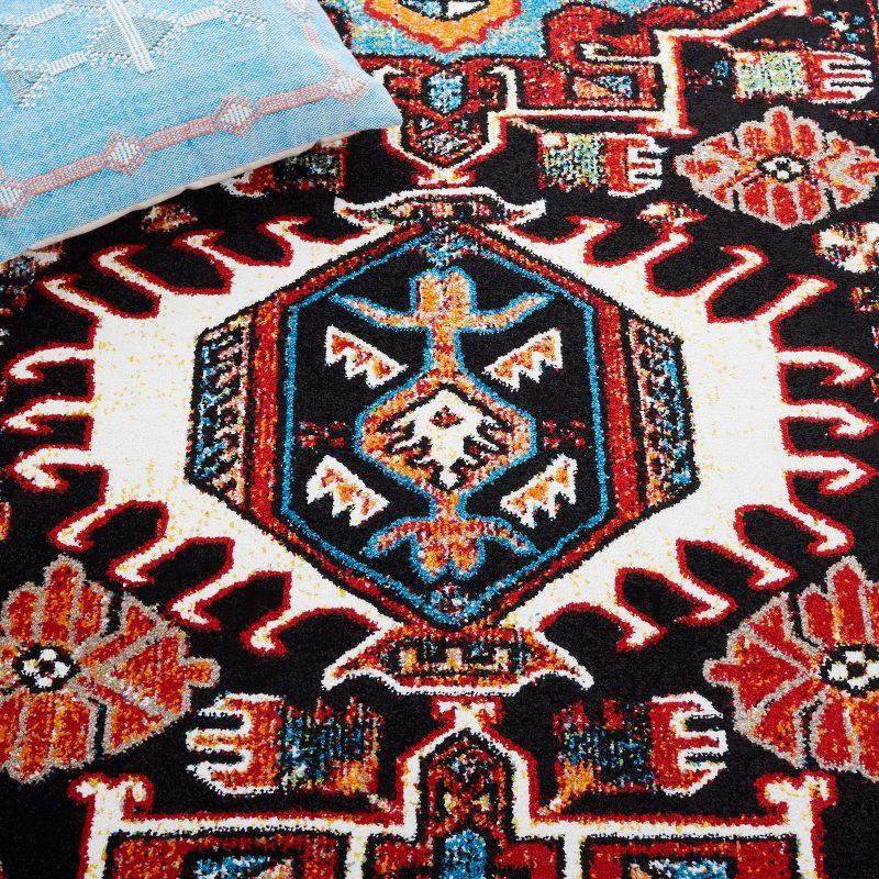 Vintage Hamadan VTH229 Power Loomed Area Rug - Red/Black - 4'x6' - Safavieh.