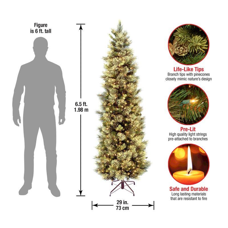 Prelit Slim Carolina Pine Artificial Christmas Tree Clear Lights - National Tree Company