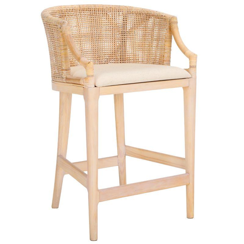 Brando Counter Stool - BST4000 - Natural/White Washed - Safavieh