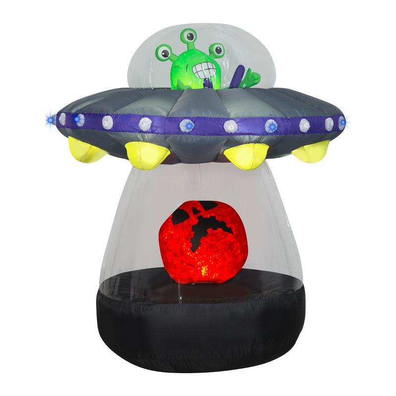 The Holiday Aisle® 72" Halloween Inflatable Animated Alien Spacecraft