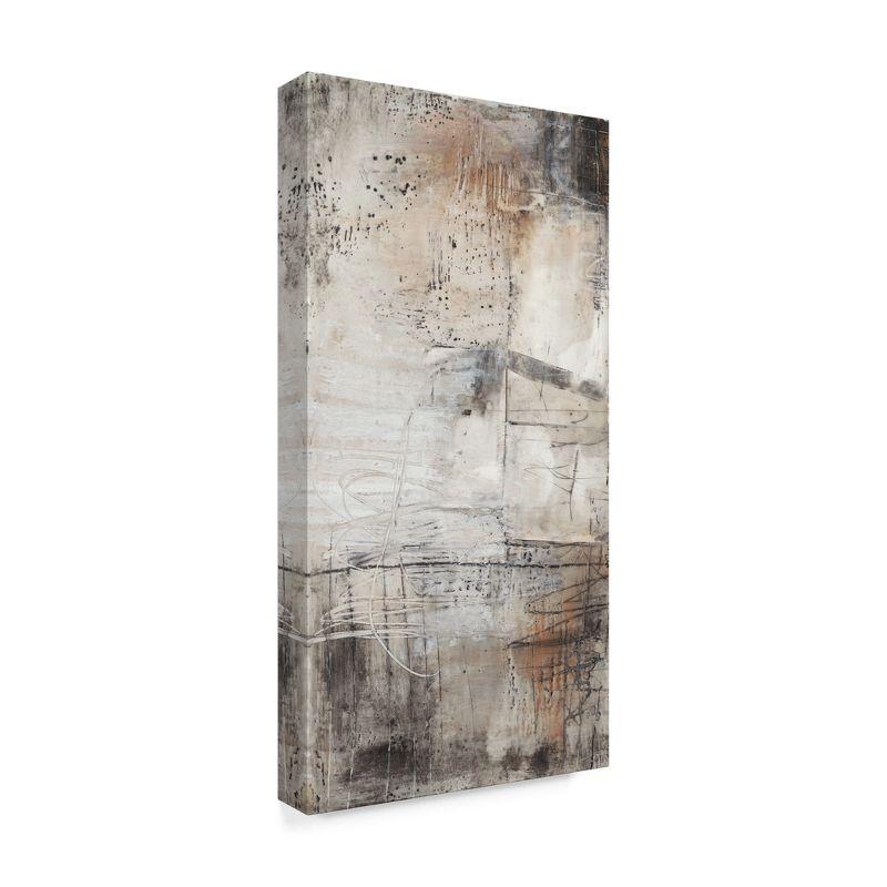 Large Abstract Gray and White Canvas Art