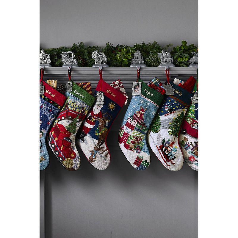 Lands' End Needlepoint  Christmas Stocking