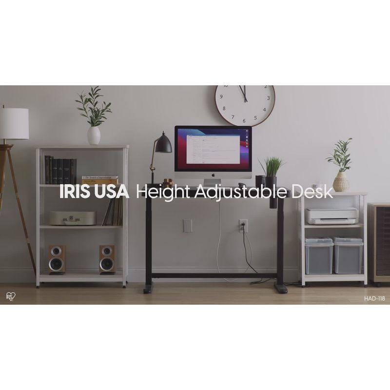 Black Adjustable Height Standing Desk with USB Port and Drawer