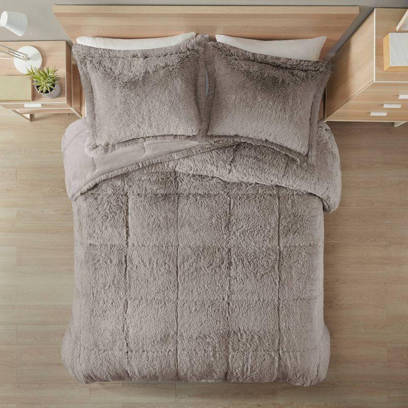 Intelligent Design Malea Shaggy Faux Fur Comforter Mini Set