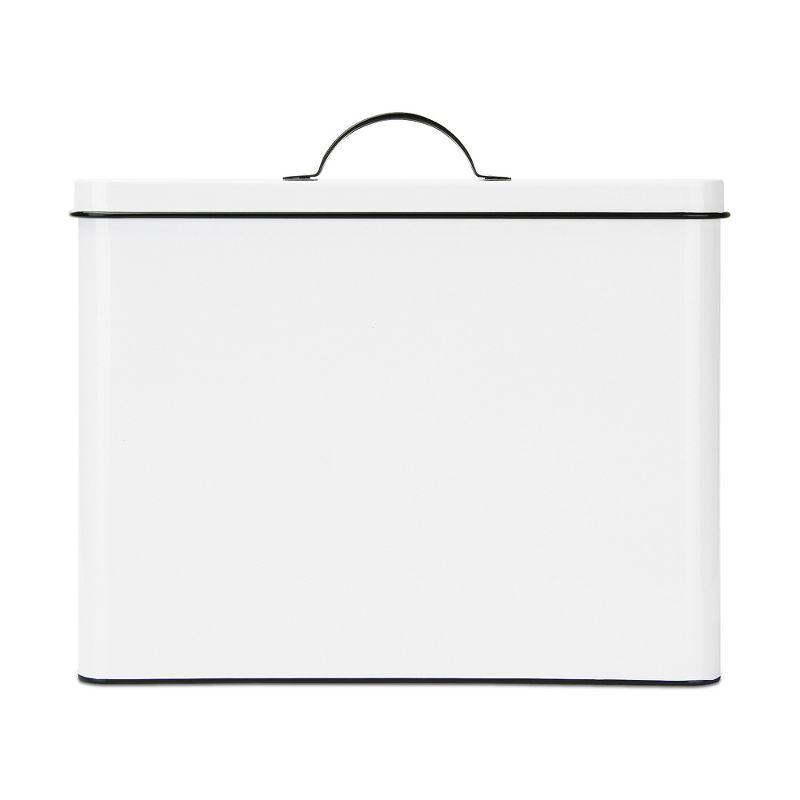 Outshine Co Outshine White Farmhouse Dog Food Bin Storage Container Cute Pet Food And Treat Canister With Lid & Reviews | Wayfair