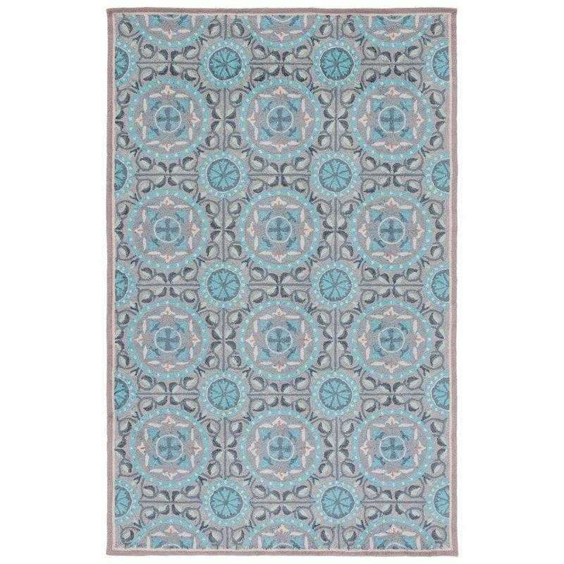 Four Seasons FRS485 Hand Hooked Area Rug - Mint/Aqua - 6'x9' - Safavieh.