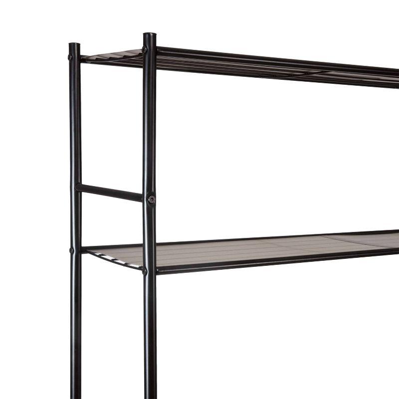 Organize It All Over The Bed/Desk Steel Etagere Spacesaver Black Kennedy International: Decorative Storage, 2 Open Shelves