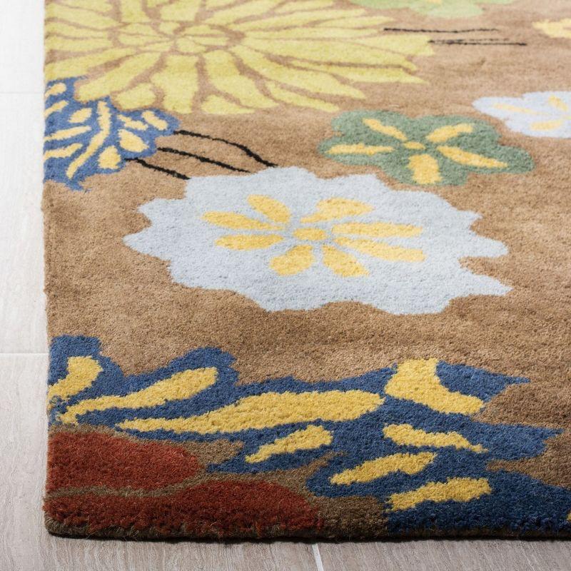 Multicolor Floral Hand-Tufted Wool Area Rug