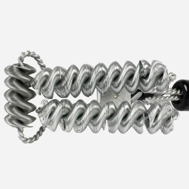 Brushtech Tactical Safety Grill Brush - Heavy-Duty BBQ Cleaning Brush with Galvanized Steel Springs, Large Handle for Deep Cleaning - Made in USA