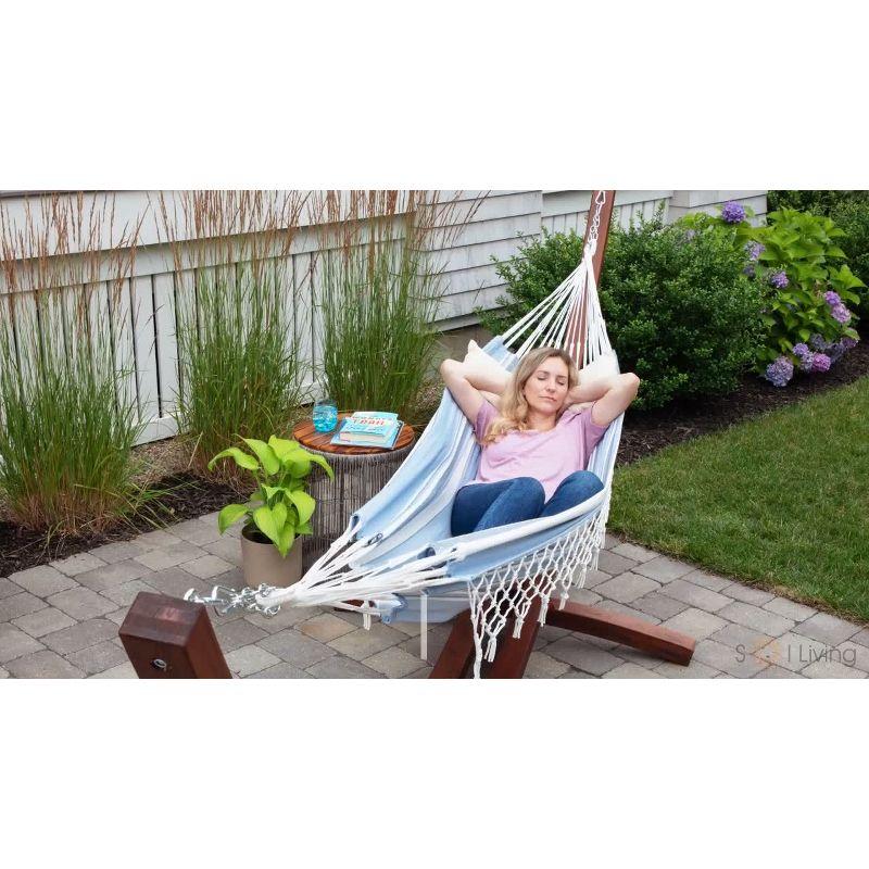 Hammock in a Bag Striped - Pink - Sol Living: Outdoor Double Swing, No Assembly, Waterproof