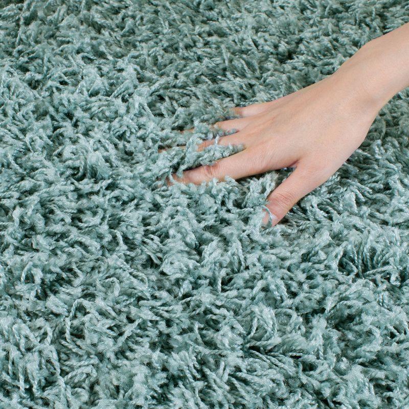 Athens Shag SGA119 Power Loomed Indoor Area Rug - Seafoam - 6'7"x6'7" - Safavieh