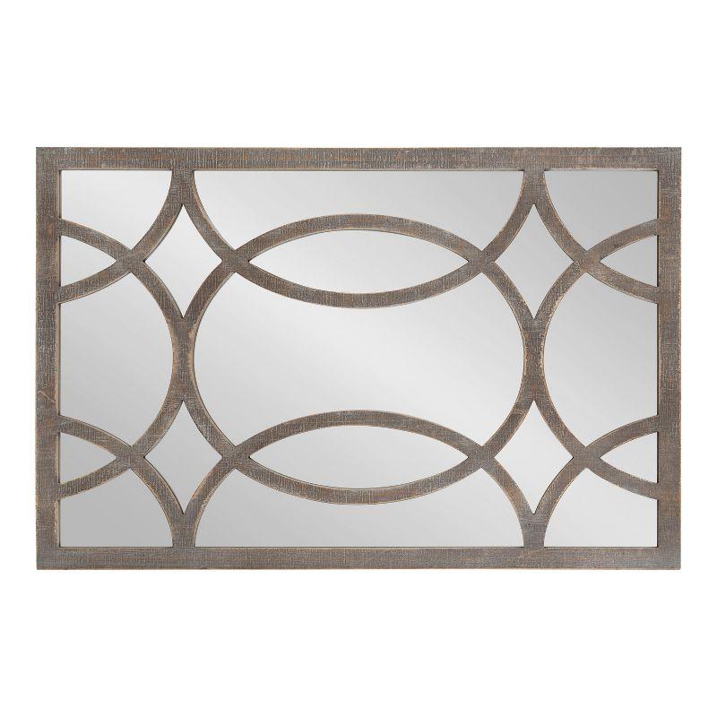 Kate and Laurel Tolland Wood Panel Wall Mirror, 24x36, Rustic Brown