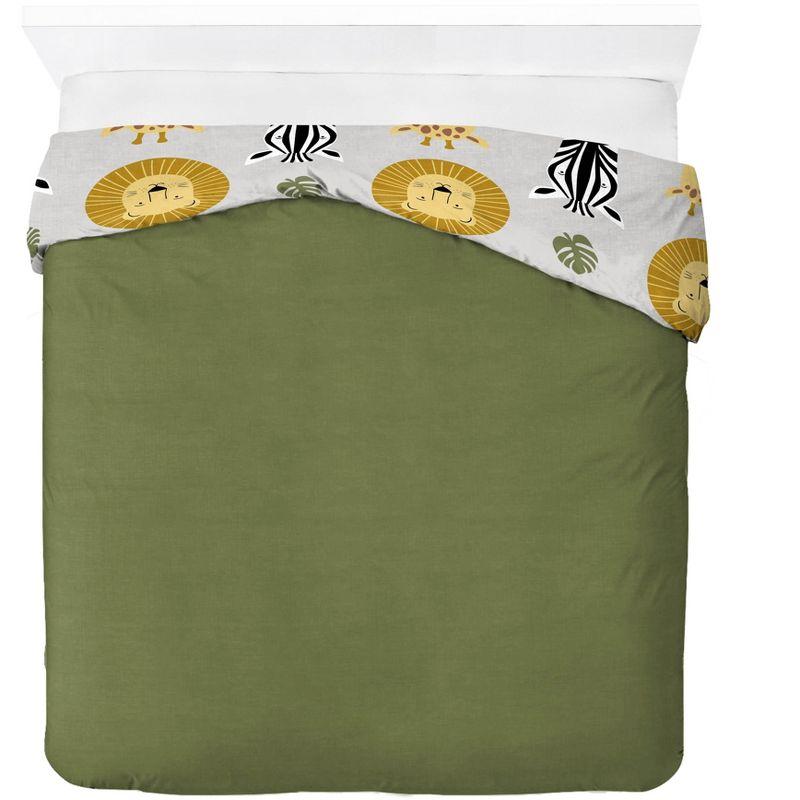 Saturday Park Safari Friends 100% Organic Cotton Duvet Cover & Sham Set