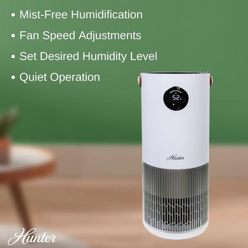 Hunter Fan Company HPH625 Air Purifier Humidifier – 2 in 1 Air Purifier & Humidifier Combo, Grey/ Silver
