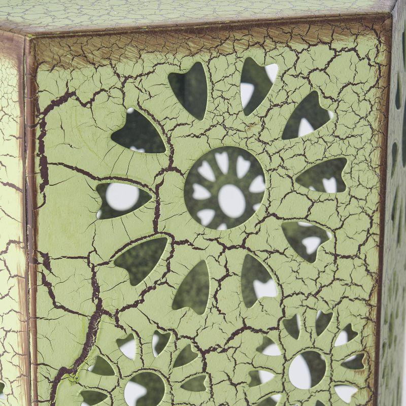 Eliana 14" Sunburst Outdoor Patio Iron Side Table: Weather-Resistant, Hexagon - Christopher Knight Home