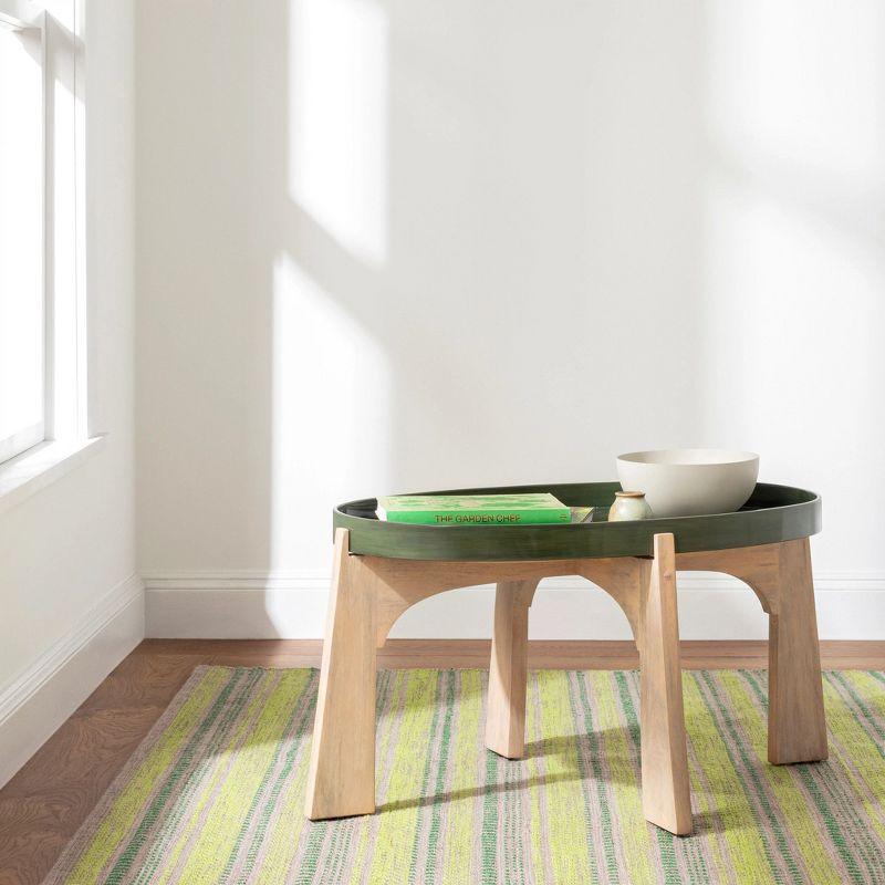 Annie Selke - Dash & Albert Sooner Than Later Green Handwoven Indoor/Outdoor Rug, 2x3, Green