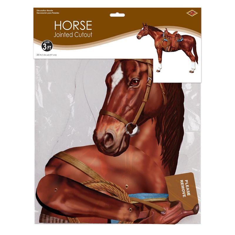 Beistle Jointed Horse, 3' 2", (2/Pkg) Multicolored