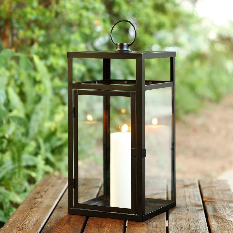 Fraleigh 20" Outdoor Lantern - Black - Safavieh.