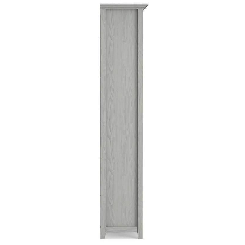 Simpli Home Amherst 30"W Solid Wood 5 Shelf Bookcase with Adjustable Shelves