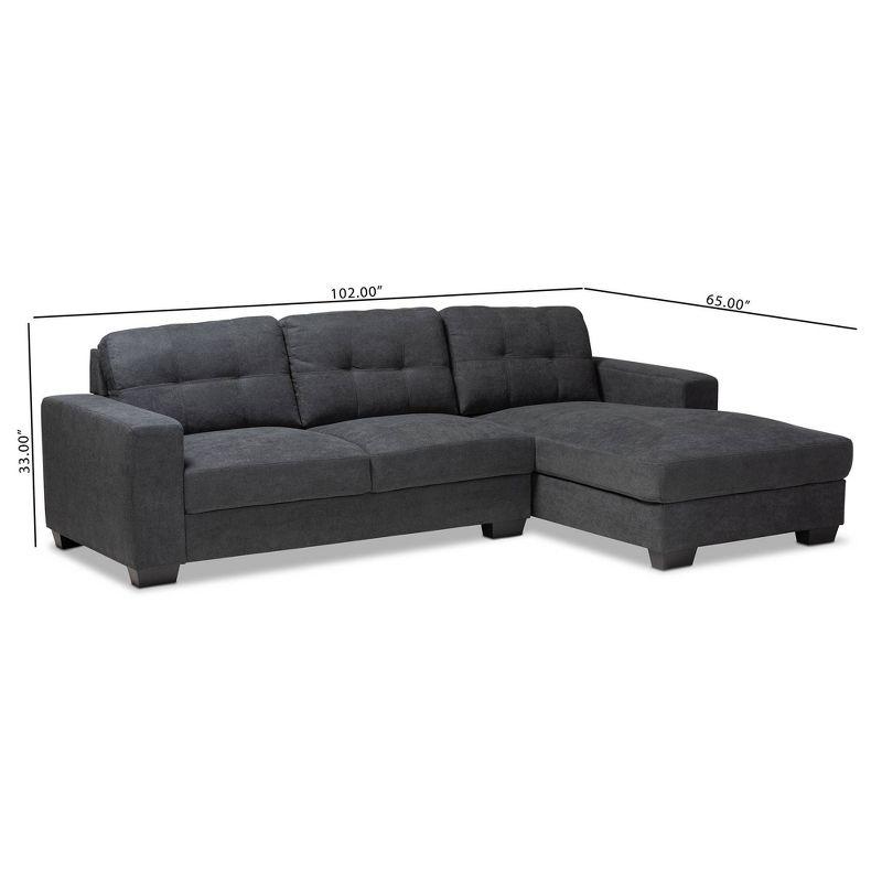 Langley Sectional Sofa - Baxton Studio