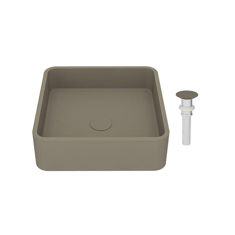 CASAINC CASAINC Maple 15.35'' Concrete Square Bathroom Sink CA-VS1020-TC