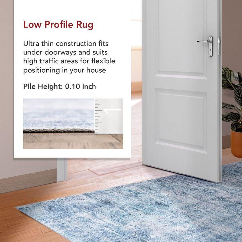 Nuloom Katia Modern Abstract Pet Friendly Machine Washable Area Rug, 5' x 8', Blue