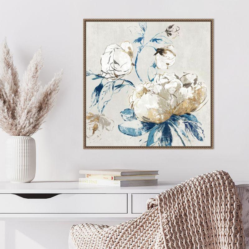 Amanti Art Gold Rosa II by Asia Jensen Canvas Wall Art Print Framed 22 x 22-in.