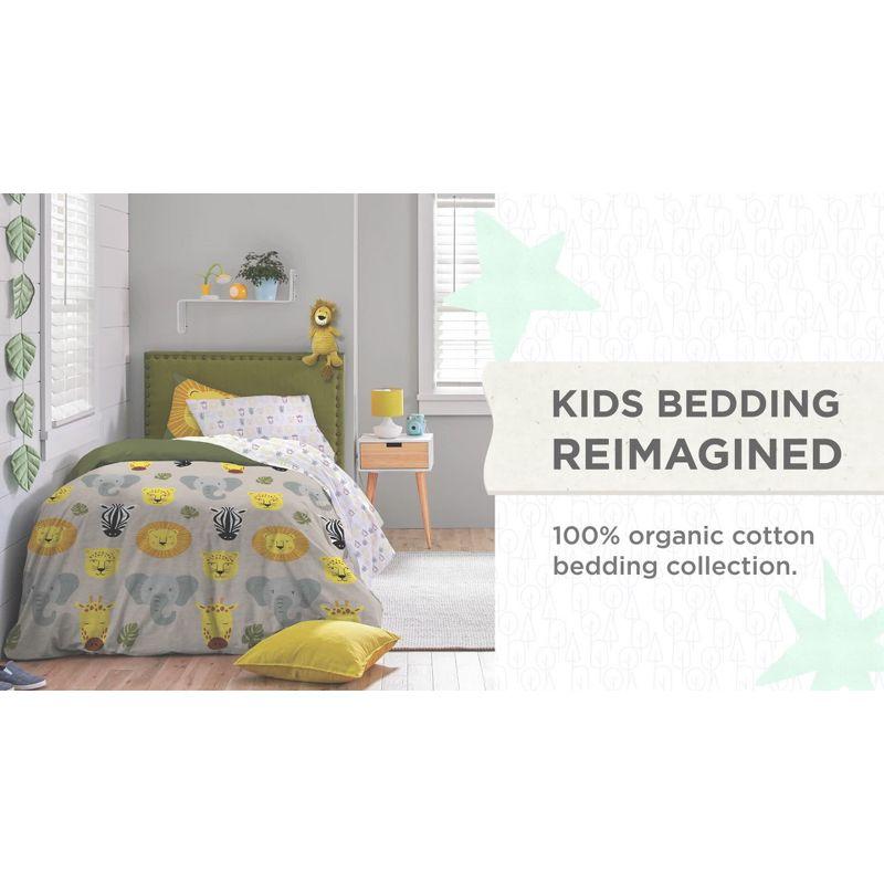 Saturday Park Safari Friends 100% Organic Cotton Duvet Cover & Sham Set