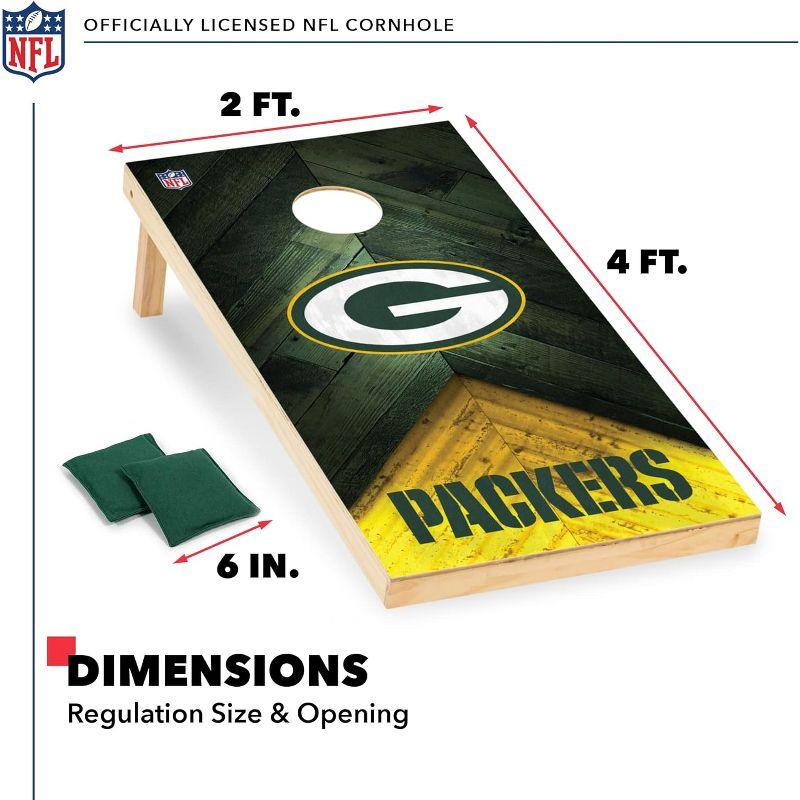 NFL Green Bay Packers 2'x4' Wood Cornhole Set
