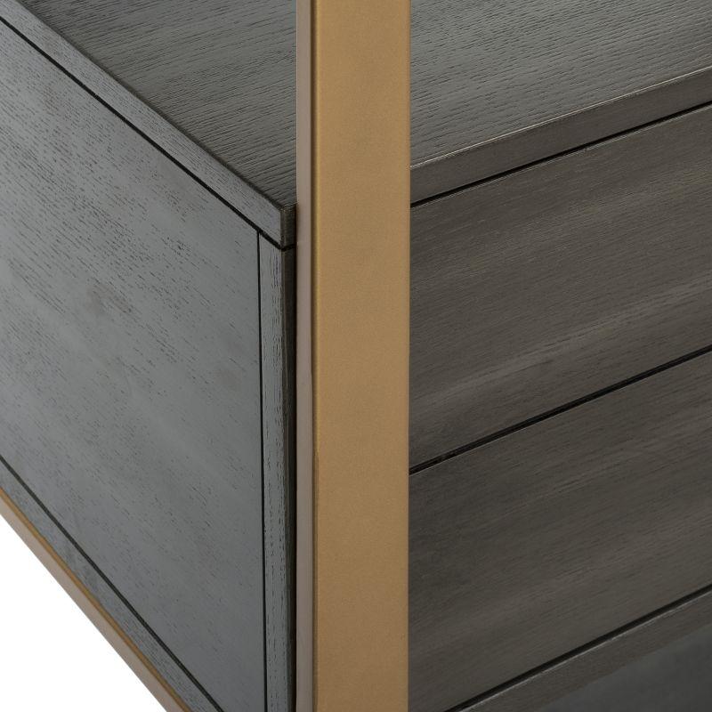 Skylar 4 Tier 1 Drawer Etagere - Gold / Grey - Safavieh