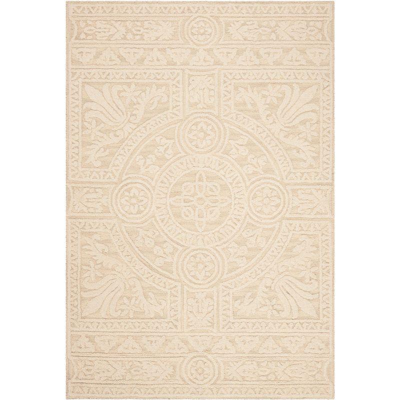Blossom BLM109 Hand Tufted Indoor Area Rug - Light Grey/Ivory - 4'x6' - Safavieh