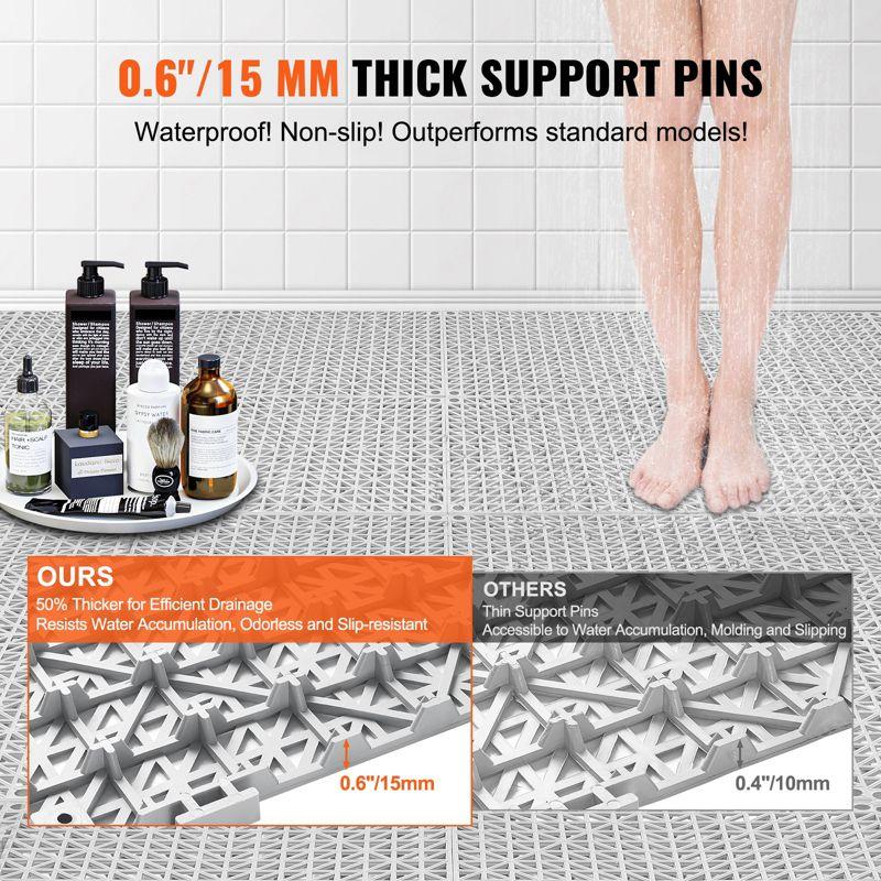 VEVOR VEVOR 12" X 12" Drainage Mats In Different Colors VEVOR 12 W x 12 L Outdoor Deck Tiles (Set of 50)