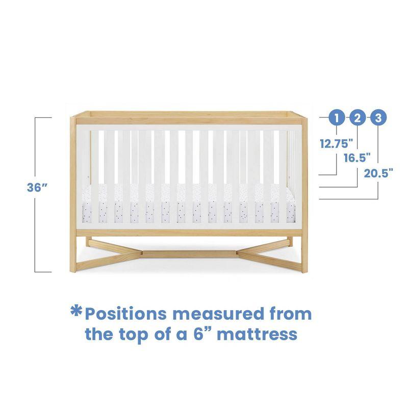 Tribeca White and Natural 4-in-1 Convertible Baby Crib