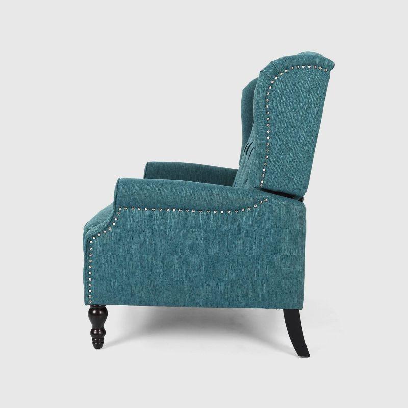 Apaloosa Oversized Wingback Press-Back Recliner Teal - Christopher Knight Home